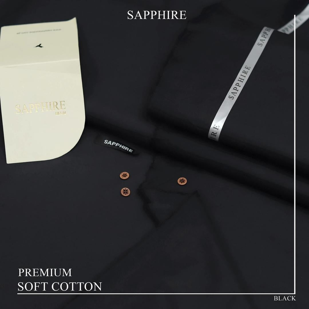 Men's unstitched Cotton Plain Suit